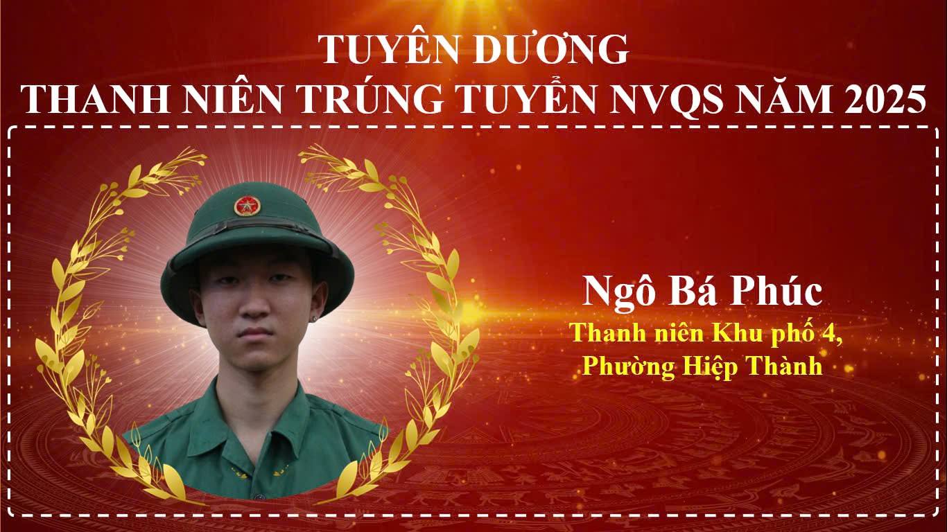 Thành phố Thủ Dầu Một, Bình Dương: Phường Phú Thọ thông tin, tuyên dương những thanh niên ưu tú trúng tuyển nghĩa vụ quân sự năm 2025